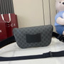 Gucci GG Emblem medium belt bag 821162 in black fabric