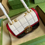 Gucci Deco mini shoulder bag in black white leather 741457