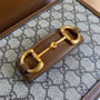 Gucci 602204 Horsebit 1955 shoulder bag Beige with brown leather