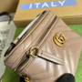 Gucci ‎�?99515 GG Marmont mini top handle bag light pink leather