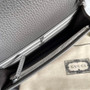 Gucci ‎497985 GG Marmont mini chain bag Gray leather - 8"W x 5"H x 1.5"D / Gray - View 8