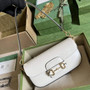 Gucci Horsebit 1955 small shoulder bag 735178 in white leather