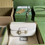 Gucci Horsebit 1955 small shoulder bag 735178 in white leather