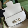 Gucci Horsebit 1955 small shoulder bag 735178 in white leather