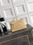 Chanel Classic Vanity with Chain, AP4385 Braided Raffia Apricot - Default Title - View 1