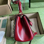 Gucci �?03848 Horsebit 1955 top handle bag Red gg leather