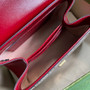 Gucci �?03848 Horsebit 1955 top handle bag Red gg leather