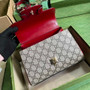 Gucci �?03848 Horsebit 1955 top handle bag Red gg leather