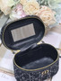Dior Caro Small Vanity Case S5196 Black Dior Oblique Jacquard