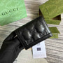 Gucci 723786 GG Matelassé card case wallet black leather