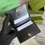 Gucci 723786 GG Matelassé card case wallet black leather