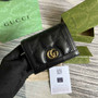 Gucci 723786 GG Matelassé card case wallet black leather
