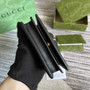 Gucci 723786 GG Matelassé card case wallet black leather