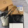 Gucci 443497 GG Marmont small matelassé shoulder bag Black