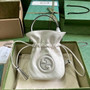 Gucci 760313 Blondie mini bucket bag in beige leather
