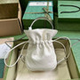 Gucci 760313 Blondie mini bucket bag in beige leather
