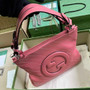 Gucci Blondie small tote bag in Pink lamé leather 751518