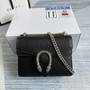 Gucci ‎‎421970 Dionysus leather mini bag black leather - Default Title - View 1