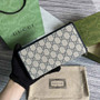 ‎Gucci 673003 Zip around wallet with Interlocking G navy blue