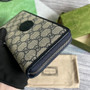 ‎Gucci 673003 Zip around wallet with Interlocking G navy blue