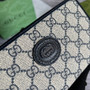 ‎Gucci 673003 Zip around wallet with Interlocking G navy blue