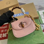 Gucci 686864 Bamboo 1947 mini top handle bag Pink patent leather - Default Title - View 1