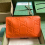 Gucci Jumbo GG pouch in black leather 739490 In Orange leather - Default Title - View 2