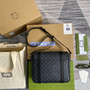 Gucci ‎�?58542 GG Messenger bag Black Supreme canvas