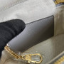 Gucci �?23770 GG Matelassé top handle mini bag Gray leather