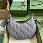 Gucci �?39709 GG Matelassé small shoulder bag in gray leather