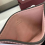 Gucci GG Emblem card case with strap 819121 pink leather