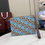 Gucci GG pouch with grey trim, 821155 blue GG canvas - Default Title - View 3