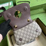 Gucci �?98643 Blondie mini bag in GG Supreme brown leather
