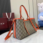 Gucci GG Emblem medium tote bag 815214 in orange fabric