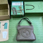 Gucci Blondie small tote bag in Brown lamé leather 751518