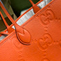Gucci Jumbo GG large tote bag in orange leather 726755