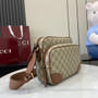 Gucci GG Emblem medium crossbody bag, 821160 in beige fabric