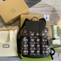 Gucci  ‎495563 Bestiary backpack with bees Black GG Supreme canvas - Default Title - View 1