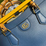 Gucci �?78842 Diana medium tote bag in navy blue leather
