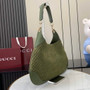Gucci B medium shoulder bag, 834981 in green GG suede