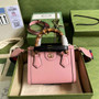 Gucci 702732 Diana mini tote bag Pink leather - Default Title - View 1