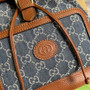 Gucci 674147 Backpack with Interlocking G blue GG Supreme