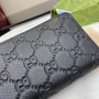 Gucci GG Emblem zip around wallet, 821803 in black leather