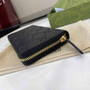 Gucci GG Emblem zip around wallet, 821803 in black leather