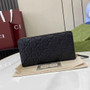 Gucci GG Emblem zip around wallet, 821803 in black leather