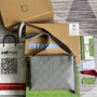 Gucci 696009 GG embossed medium messenger bag gray - Default Title - View 3