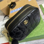 Gucci 702234 GG Matelassé leather shoulder bag Black