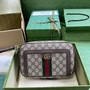Gucci 760245 Ophidia GG pouch in beige and ebony Supreme - Default Title - View 1