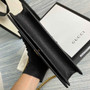 Gucci �?97985 GG Marmont mini chain bag Black leather Gold