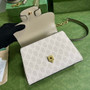 Gucci �?03848 Horsebit 1955 top handle bag Gray gg leather
